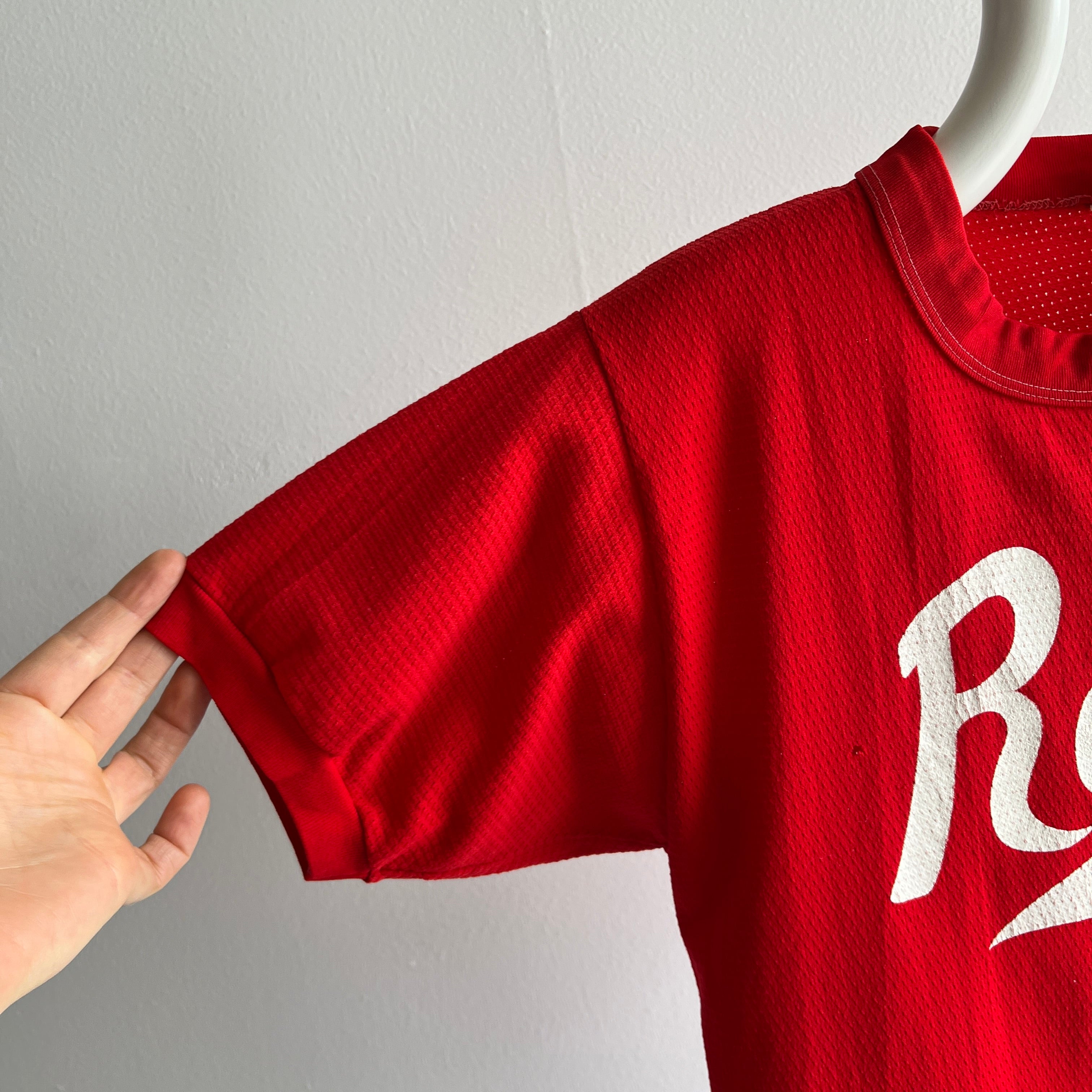 Vintage 1970s Cincinnati Reds Thrashed Ringer T Shirt 