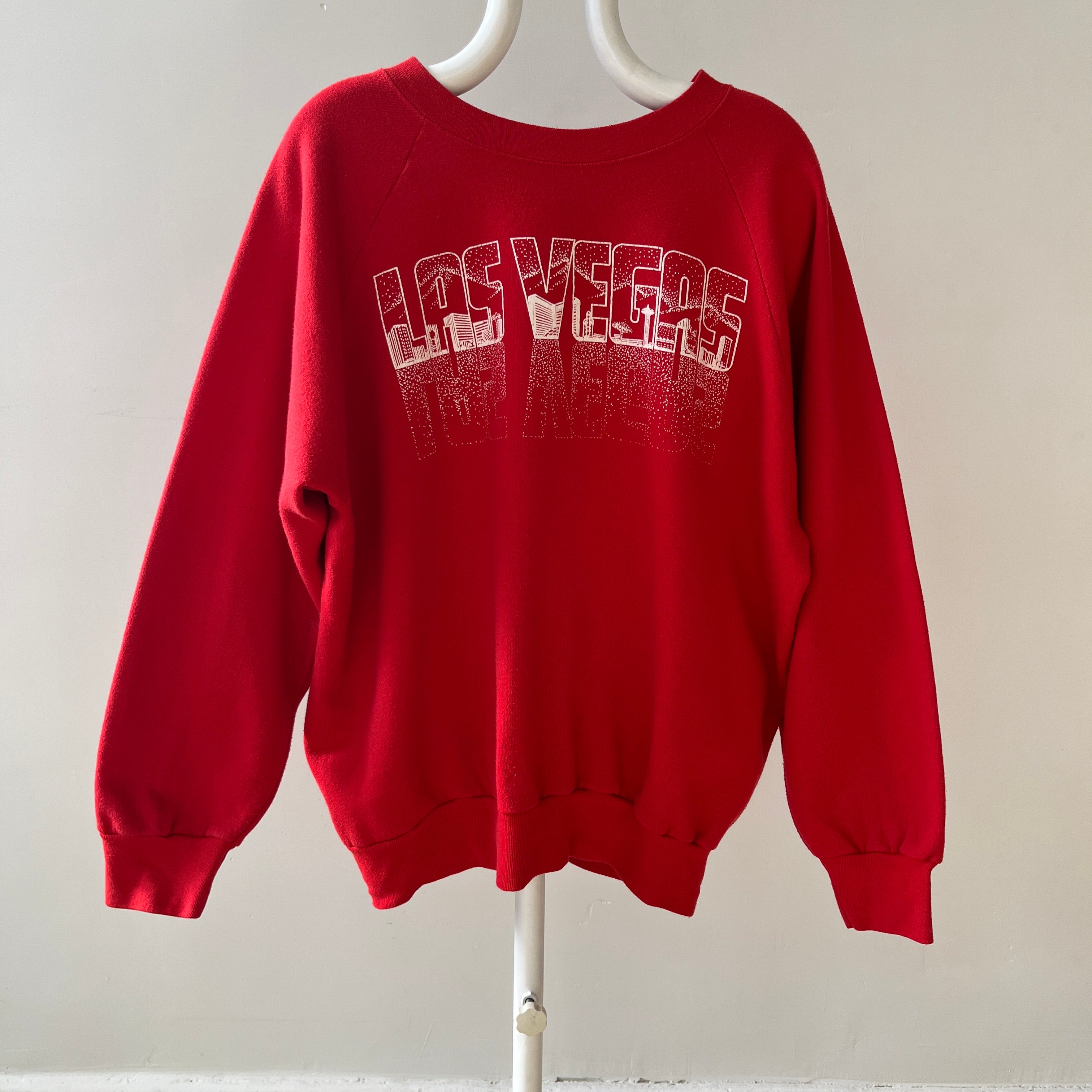 1990s Red Las Vegas Raglan Sweatshirt