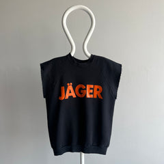 1980s Jager Staff Cut Sleeve Warm Up Sweatshirt