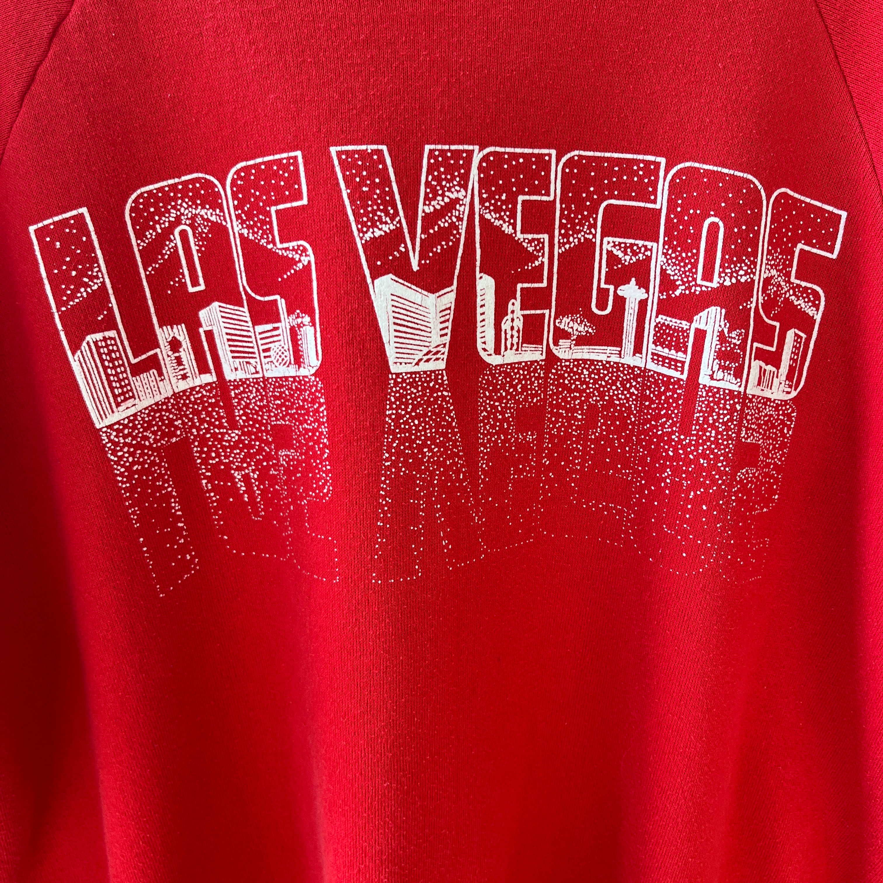 1990s Red Las Vegas Raglan Sweatshirt