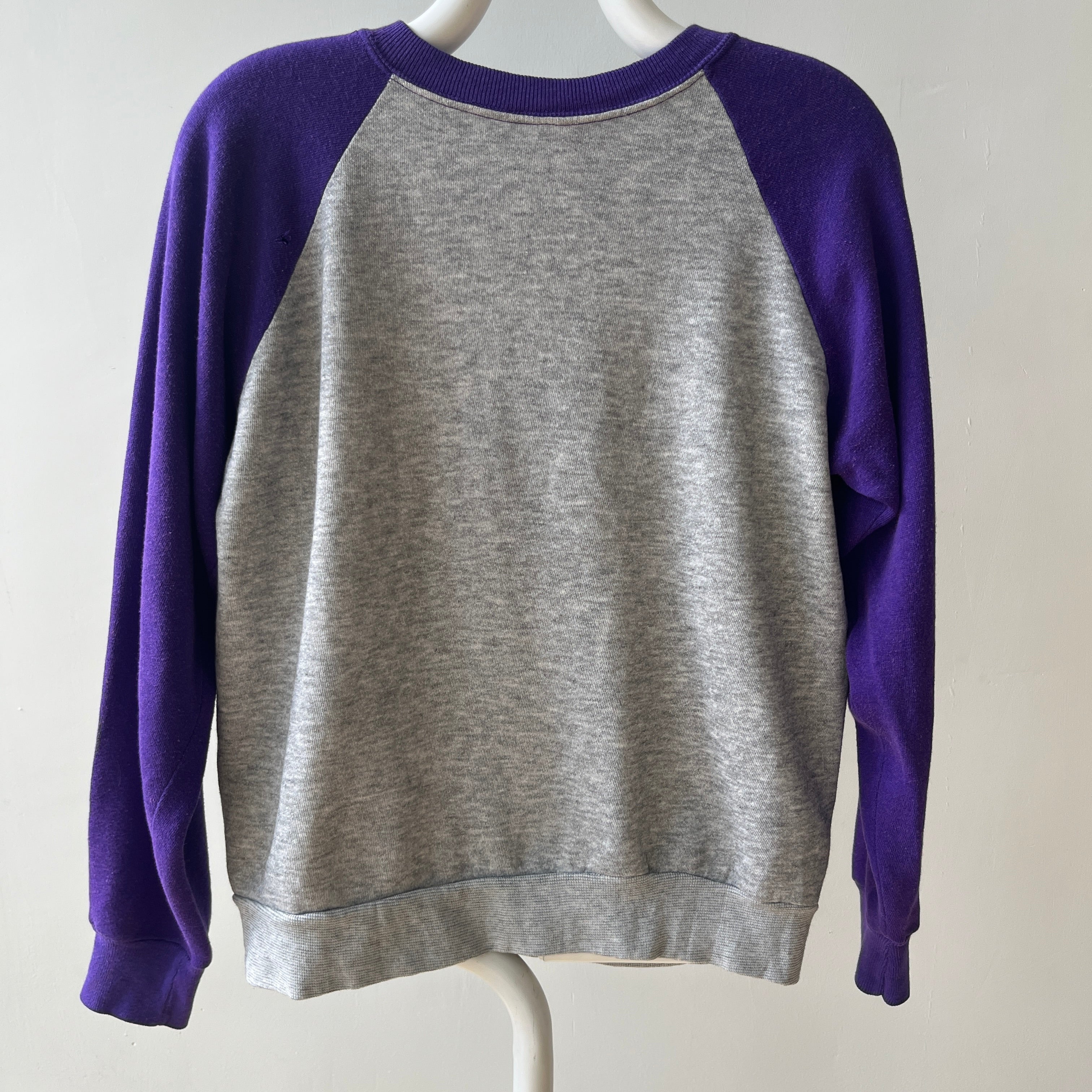 1970s Grey/Purple Two Tone Sweatshirt