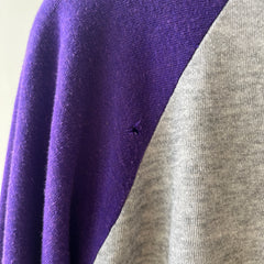 1970s Grey/Purple Two Tone Sweatshirt