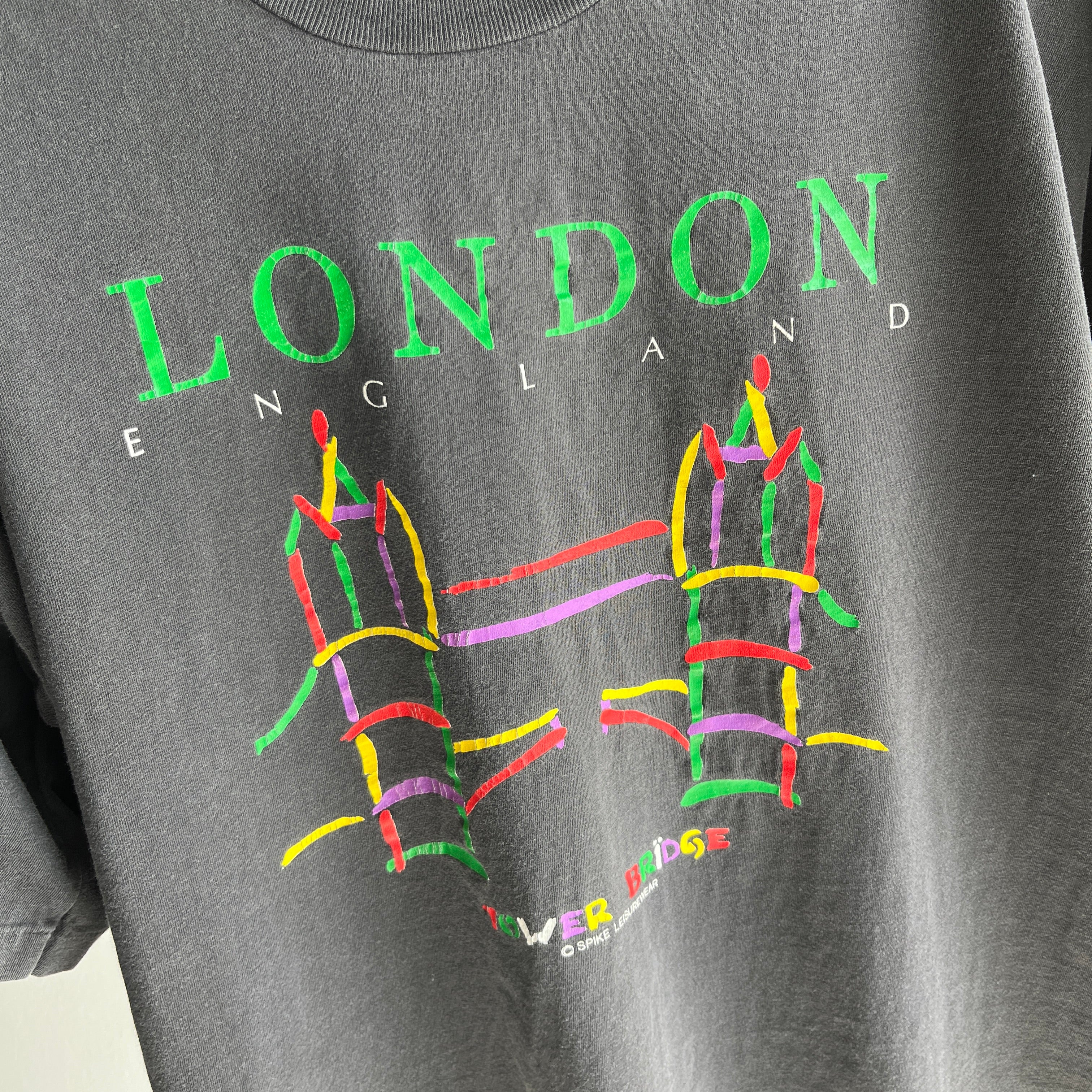 1980s London England Tourist T-Shirt - Single Stitch