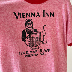 1980s Red Vienna Inn Ringer T Shirt