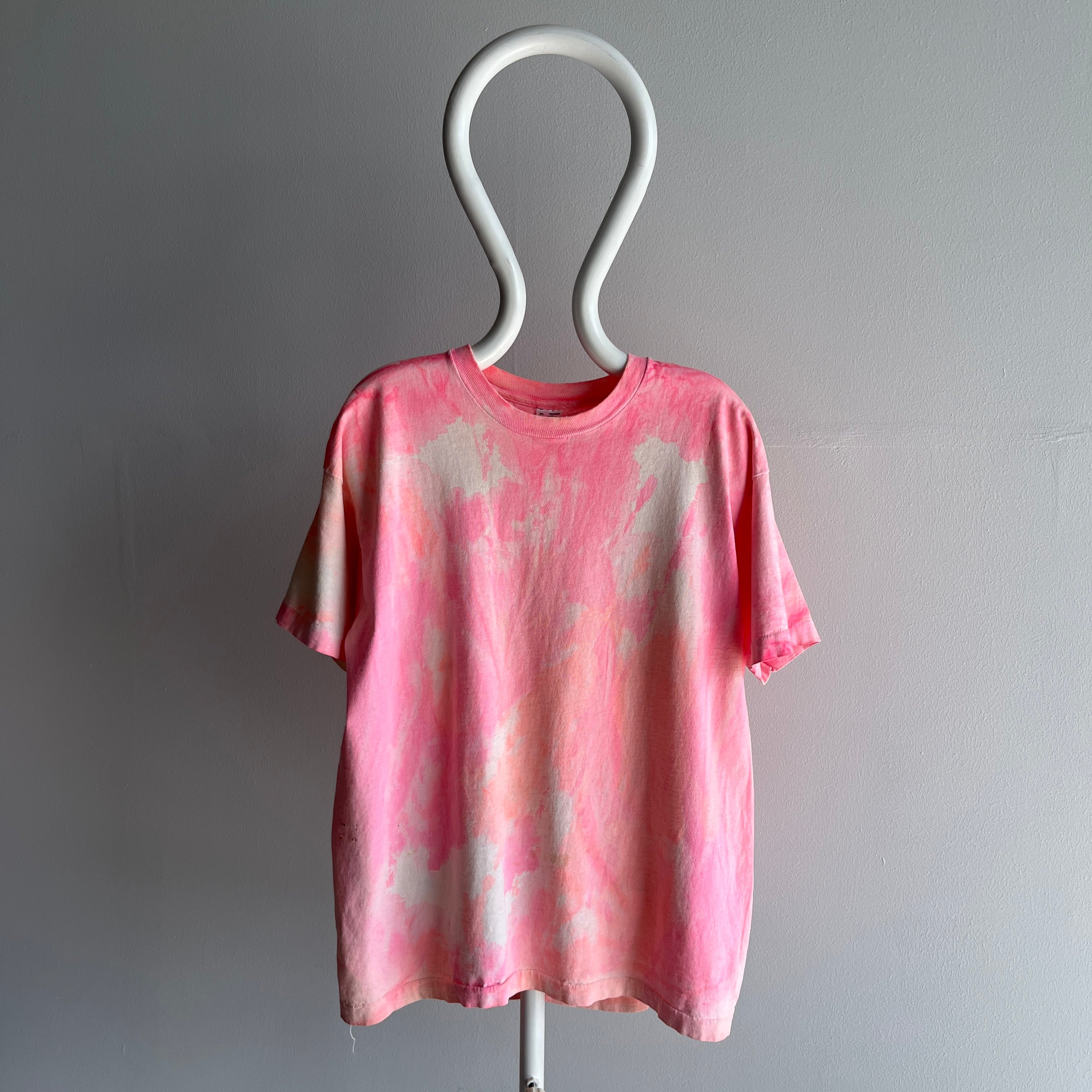 1980s Neon Tie Dye Cotton T-Shirt by FOTL