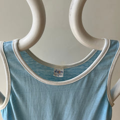 1970s Baby Blue Tank Top