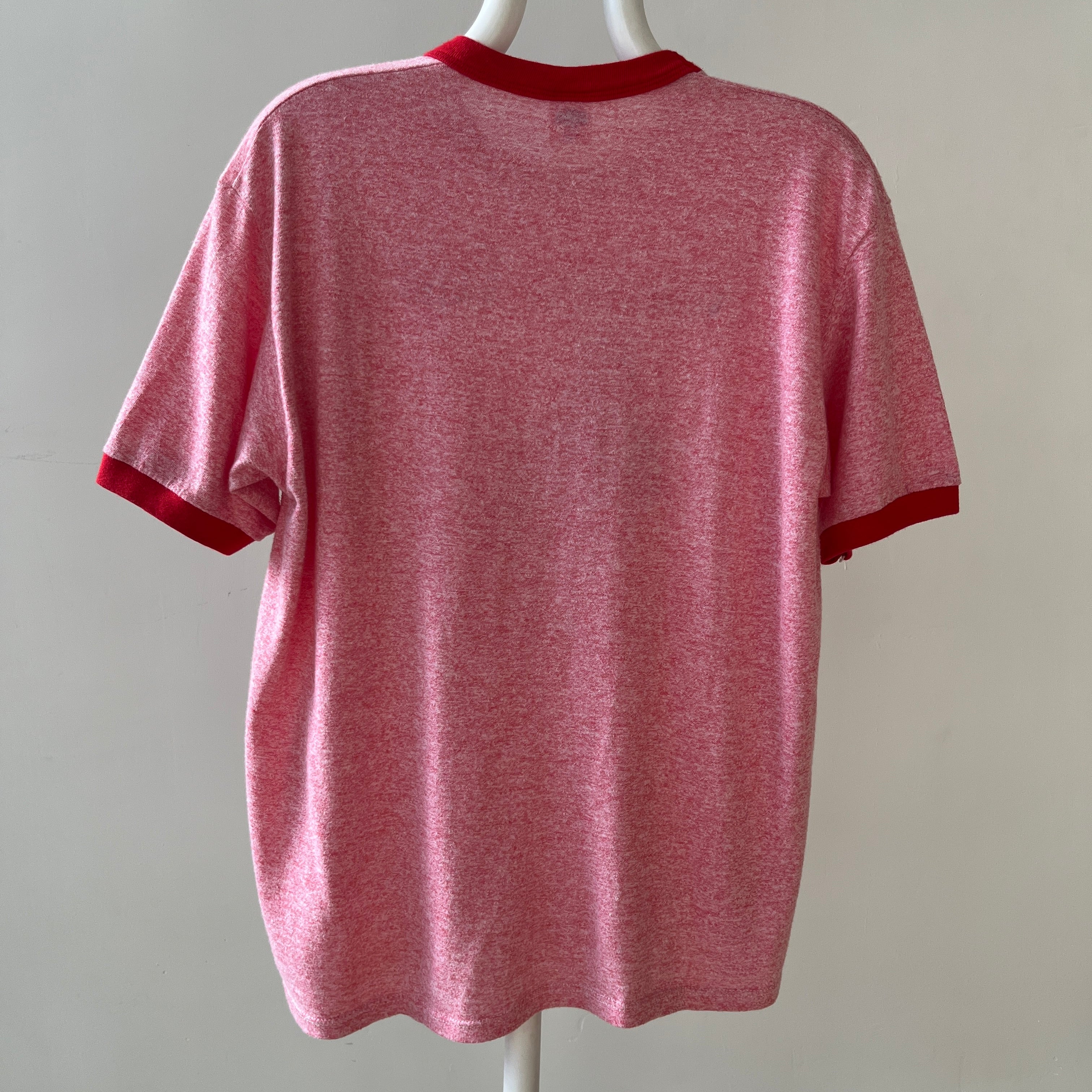 1980s Red Vienna Inn Ringer T Shirt