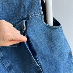 1980s Kids L Denim Vest with The COOLEST Pocket on the Back