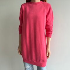 1980s Bubblegum Pink Sweatshirt Dress by Bassett Walker