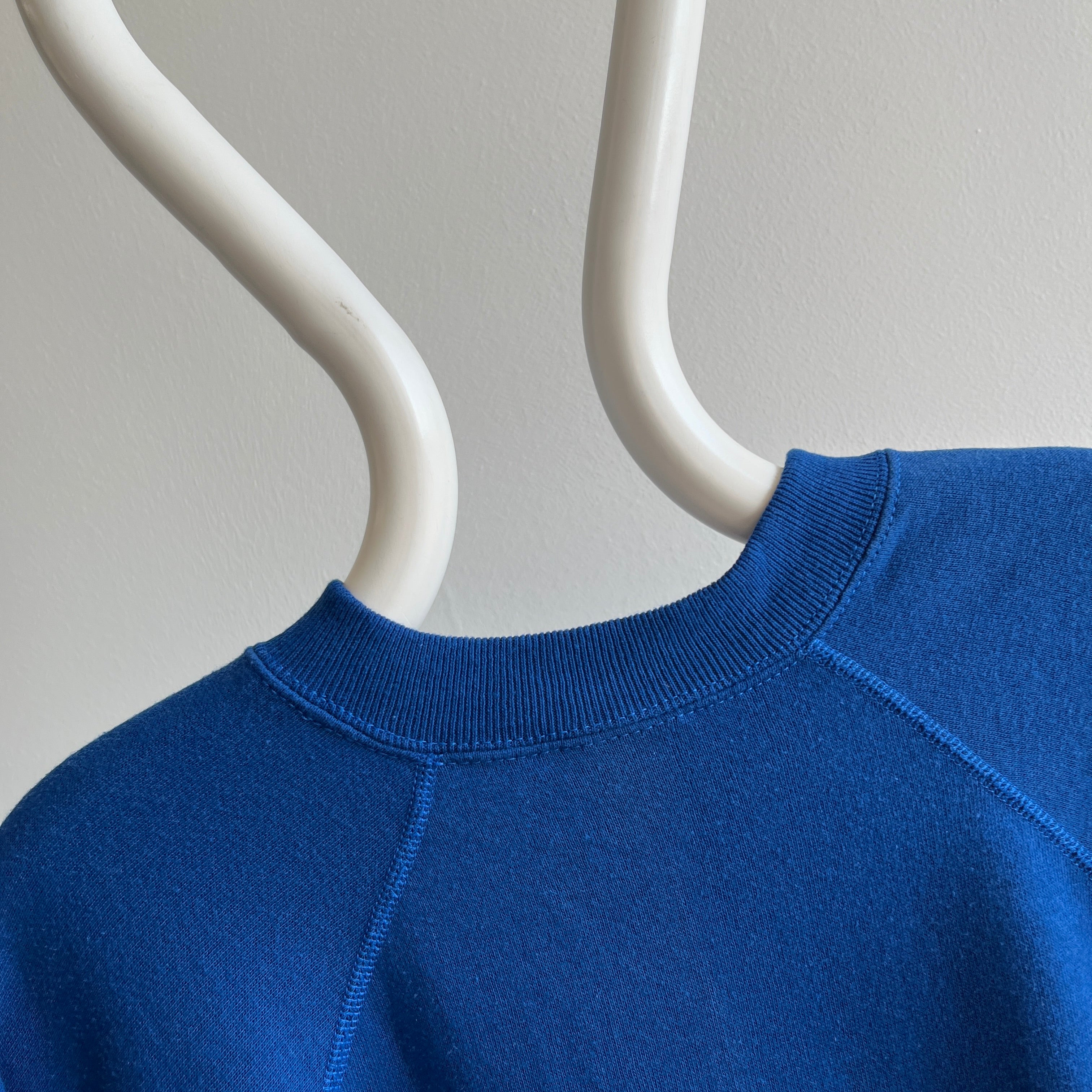 1980s Two Tone Blue (Yes, It is) Longer Sweatshirt by Bassett Walker