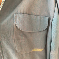 1950s Dark Green/Grey Rockabilly Zip Up Jacket