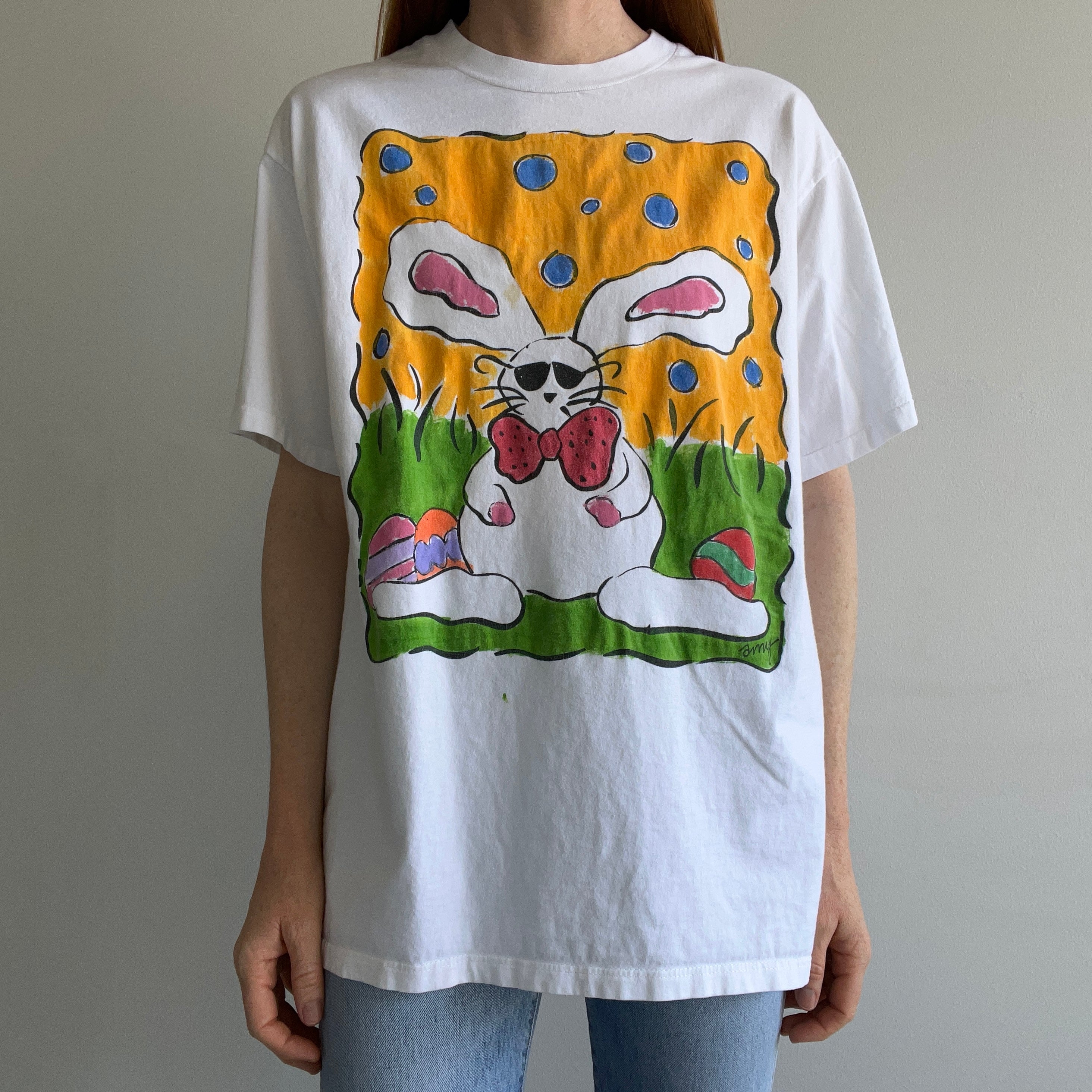 1980/90s XL Bunny with Sunglasses That is Both Cute and Terrifying All in One