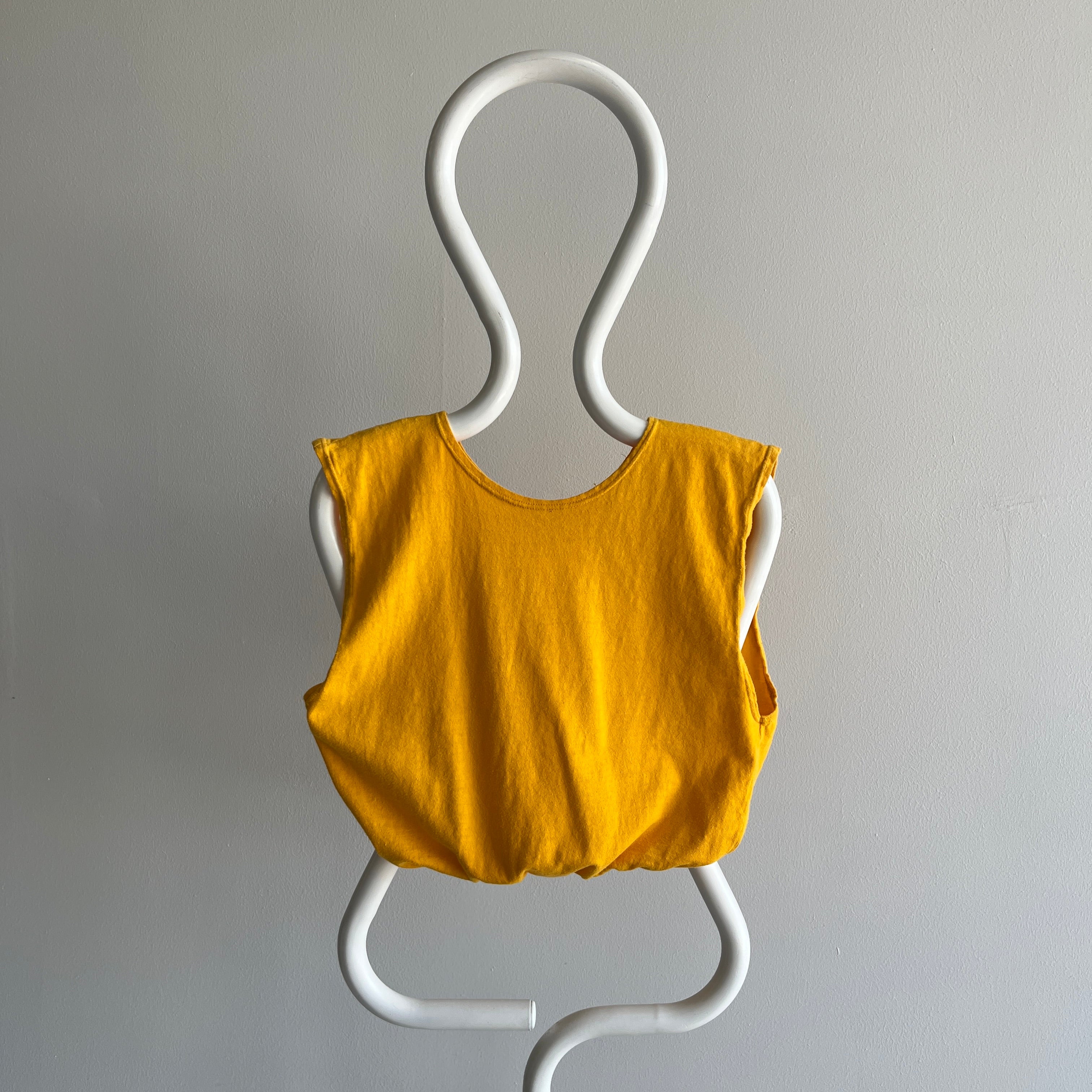 1960/70s Russell Brand Marigold Cotton Tank - V Cool Fit!