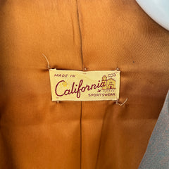 1950s Dark Green/Grey Rockabilly Zip Up Jacket