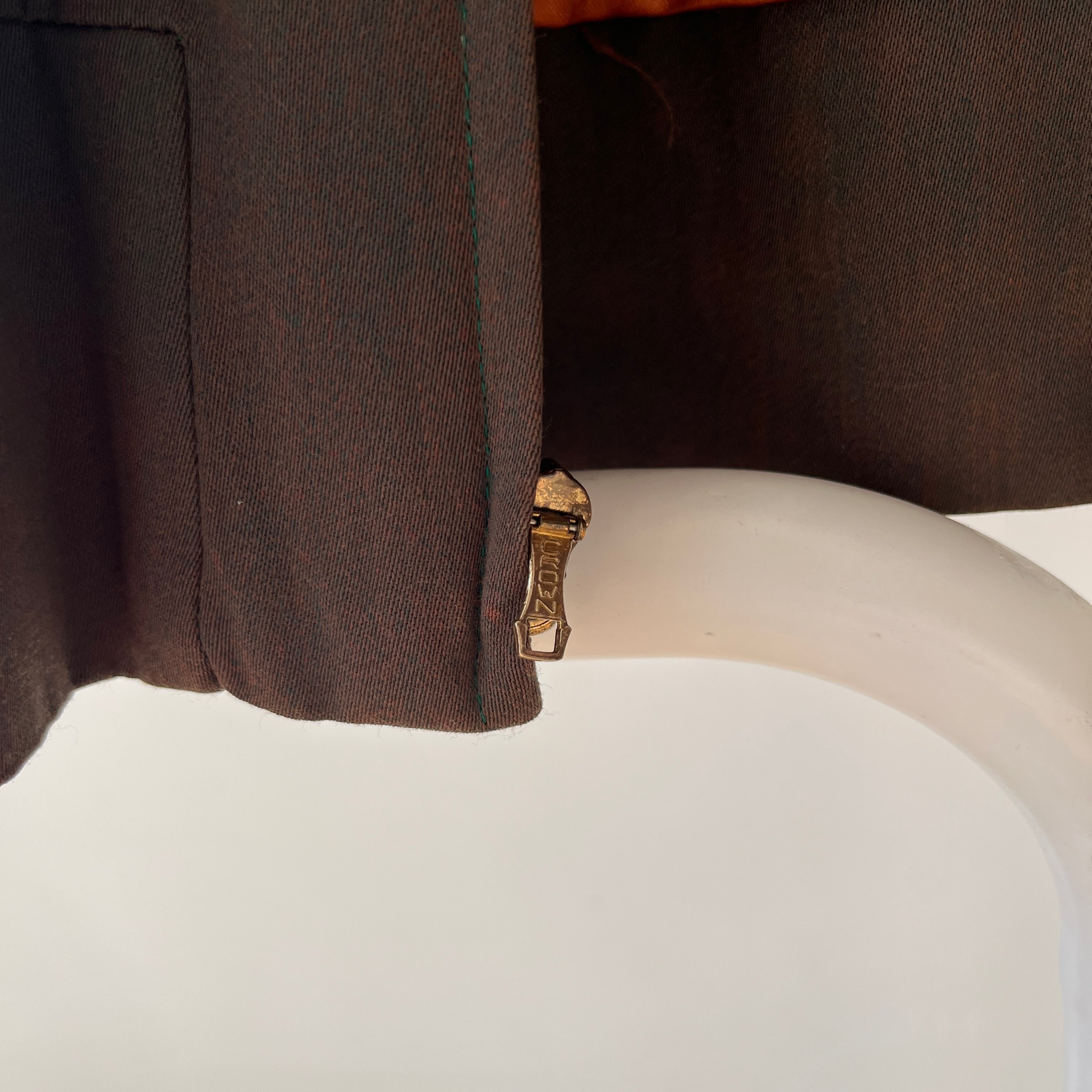 1950s Dark Green/Grey Rockabilly Zip Up Jacket