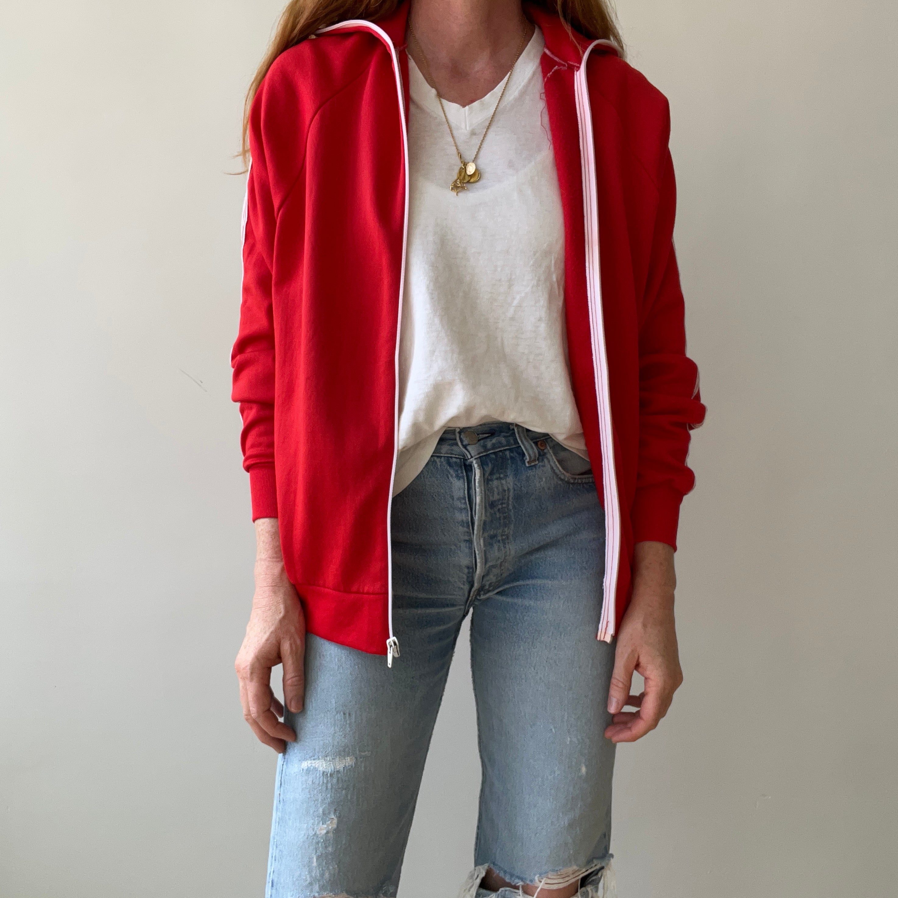 1970s Red and White Track Jacket - !!!!