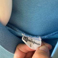1970s Baby Blue Mock Neck T Shirt - Mock Necks Are Hot RN