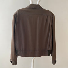 1950s Dark Green/Grey Rockabilly Zip Up Jacket