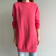 1980s Bubblegum Pink Sweatshirt Dress by Bassett Walker