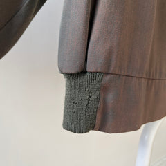 1950s Dark Green/Grey Rockabilly Zip Up Jacket