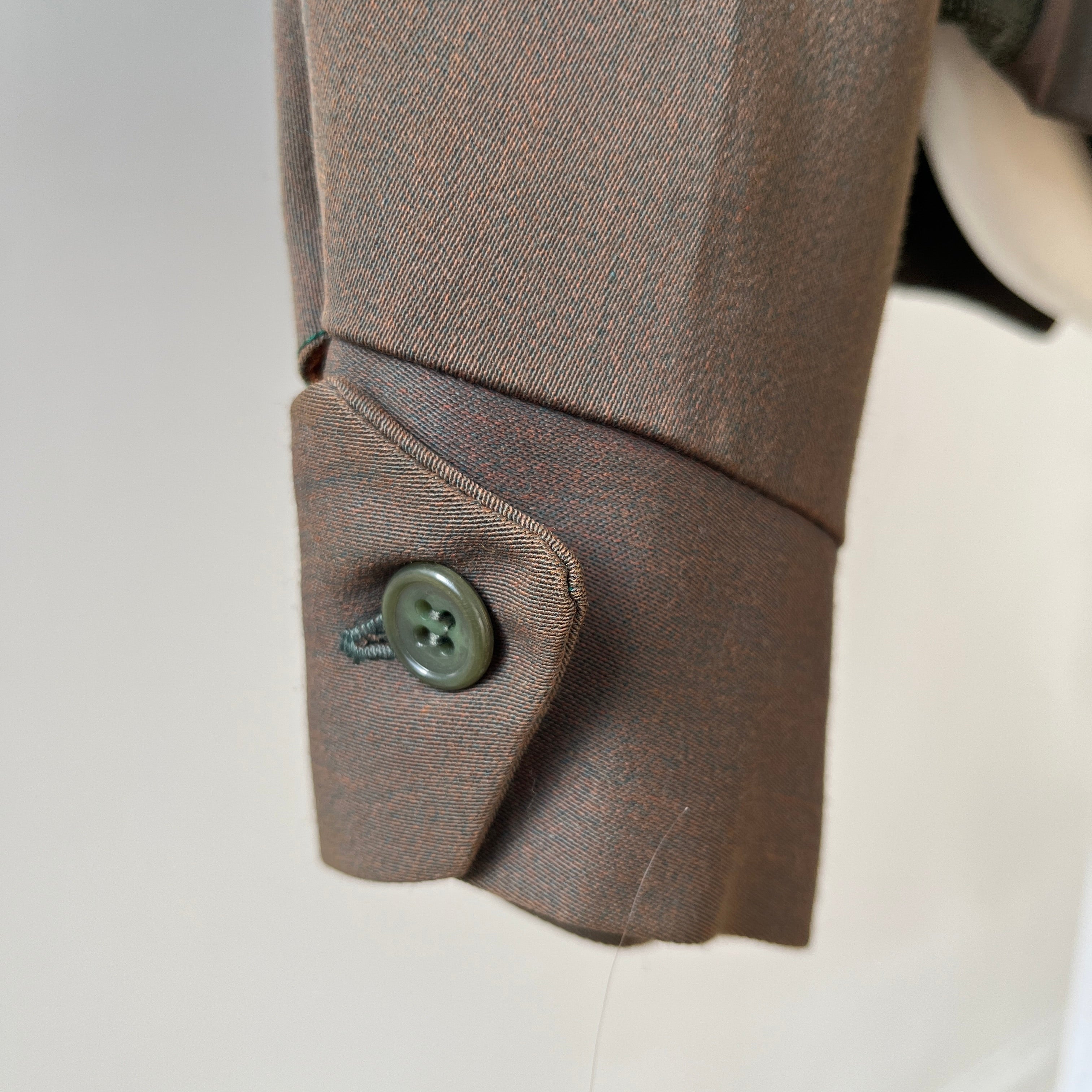 1950s Dark Green/Grey Rockabilly Zip Up Jacket