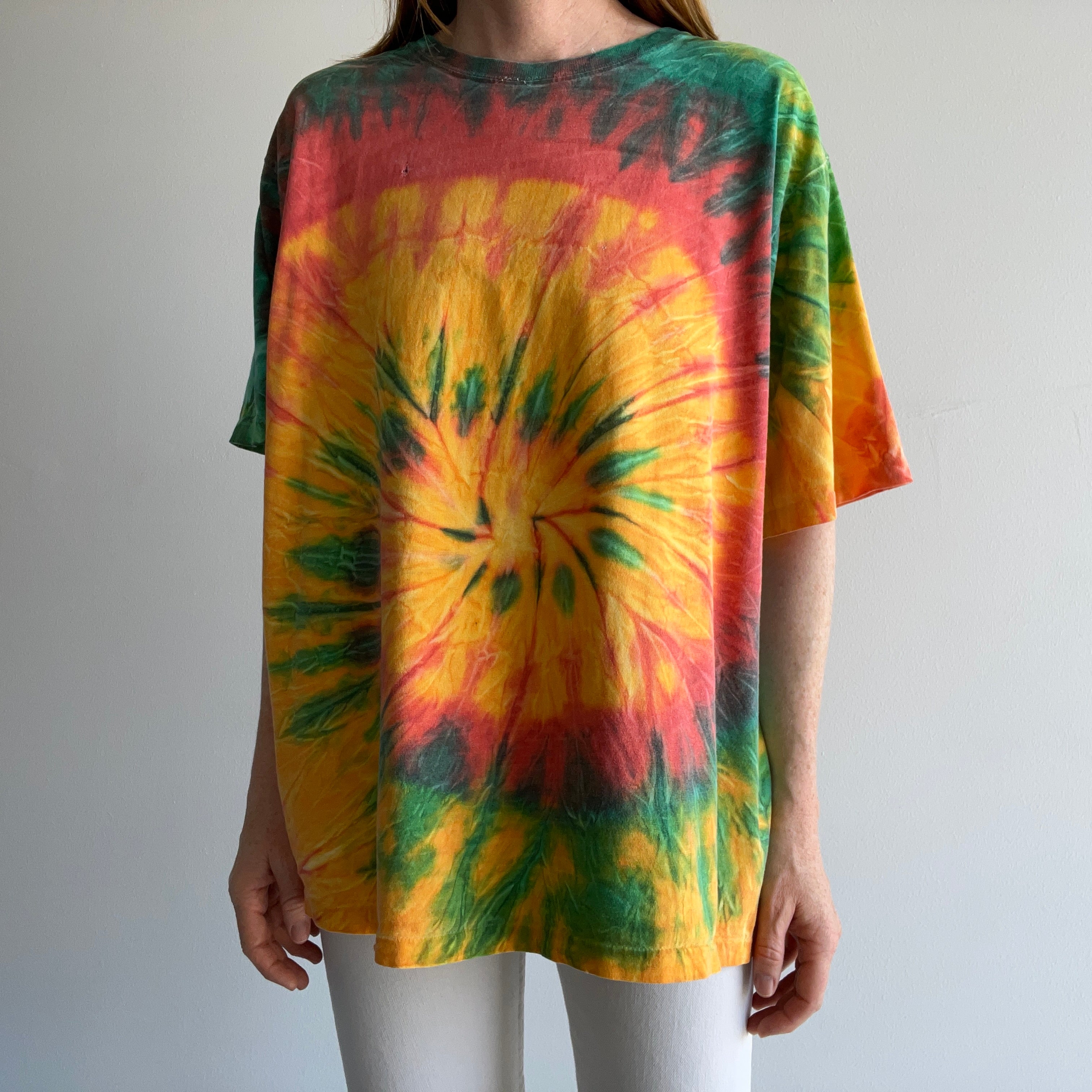 1990s USA Made J. Crew Tie Dye Cotton T-Shirt