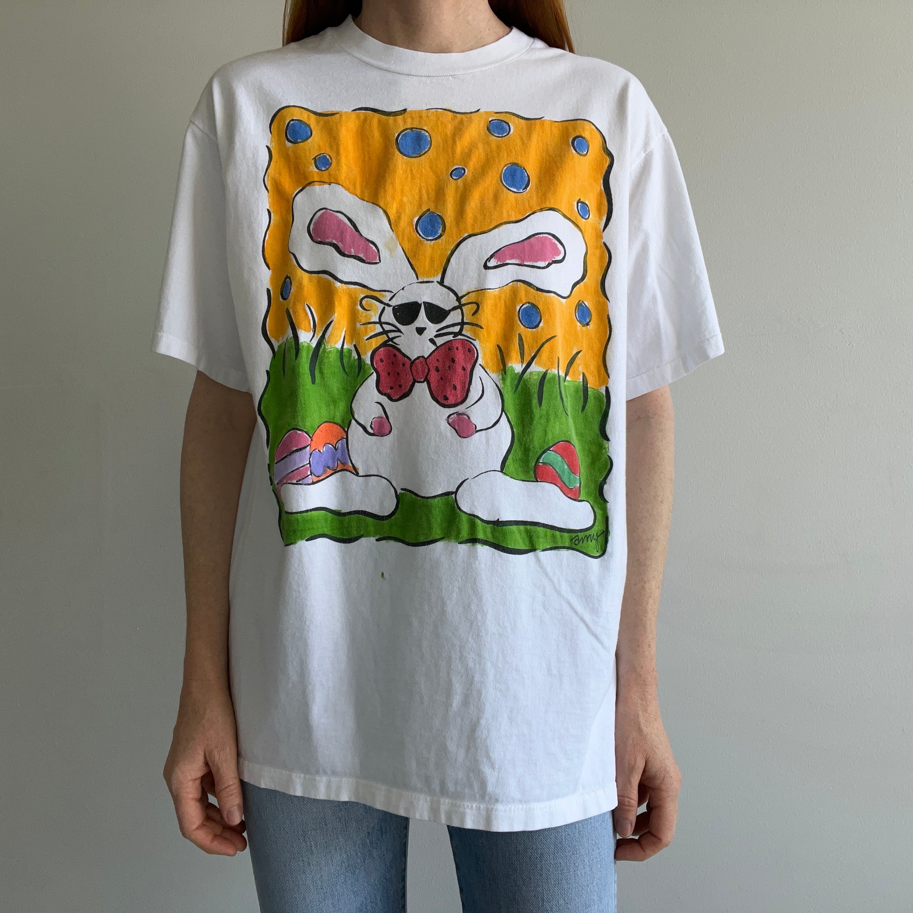 1980/90s XL Bunny with Sunglasses That is Both Cute and Terrifying All in One