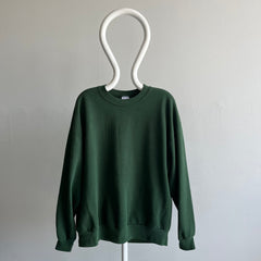 1980s Perfectly Faded Forest Green Sweatshirt by Jerzees