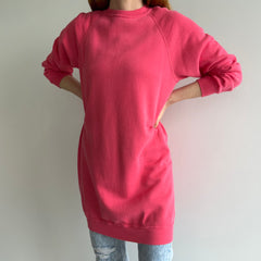 1980s Bubblegum Pink Sweatshirt Dress by Bassett Walker