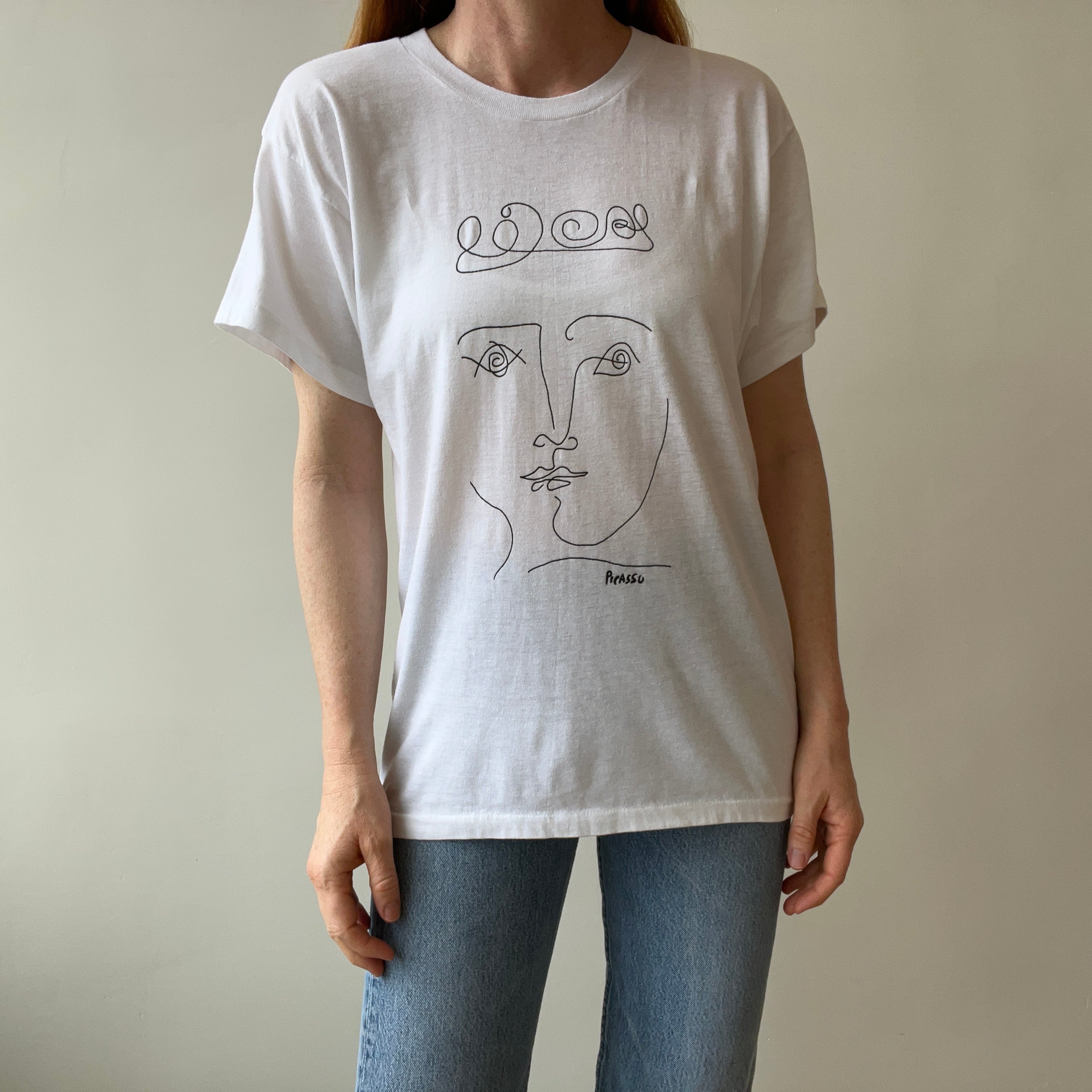 1980s Picasso T-Shirt by Sneakers with Amazing Sleeves