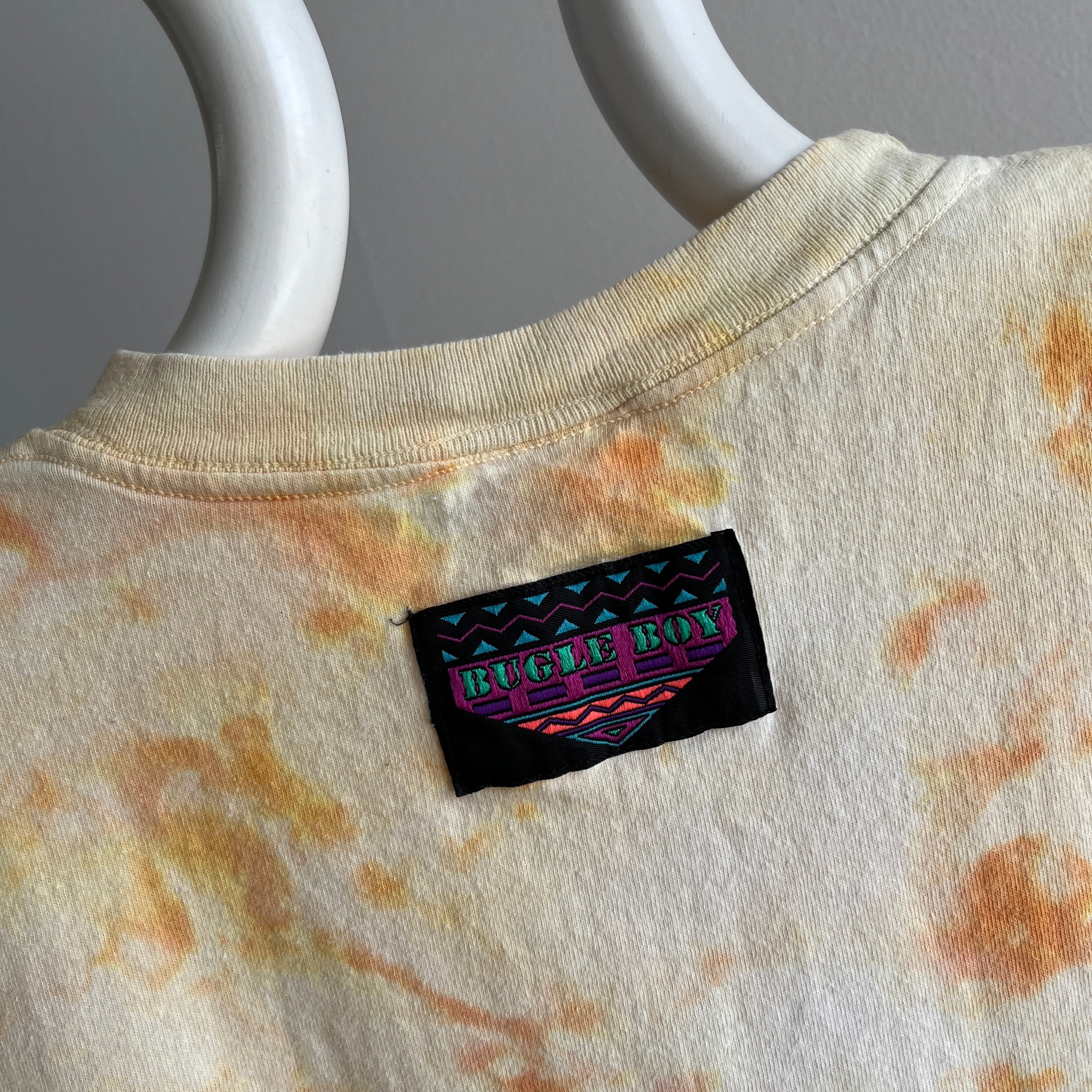 1980s Bugle Boy (Who Remember's?) Mustard Tie Dye T-Shirt