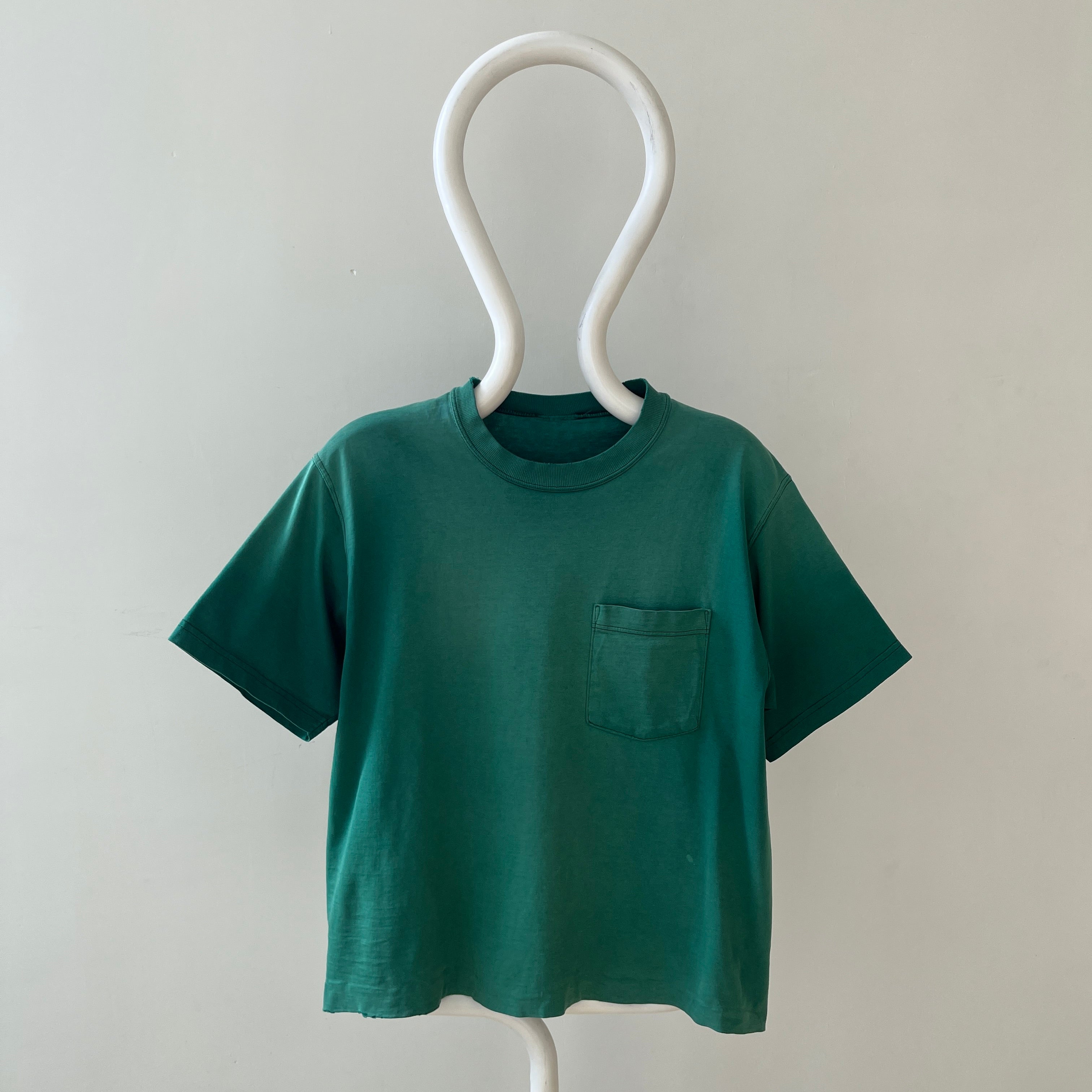 1980s/90s Faded Green Pocket T Shirt