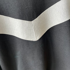 1980s Color Block Gray and Black Sweatshirt