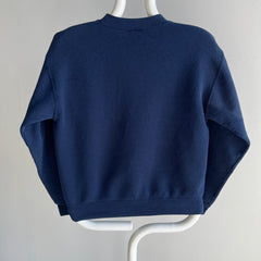 1980s Youth M Russell Brand Blank Navy Sweatshirt with a Single V