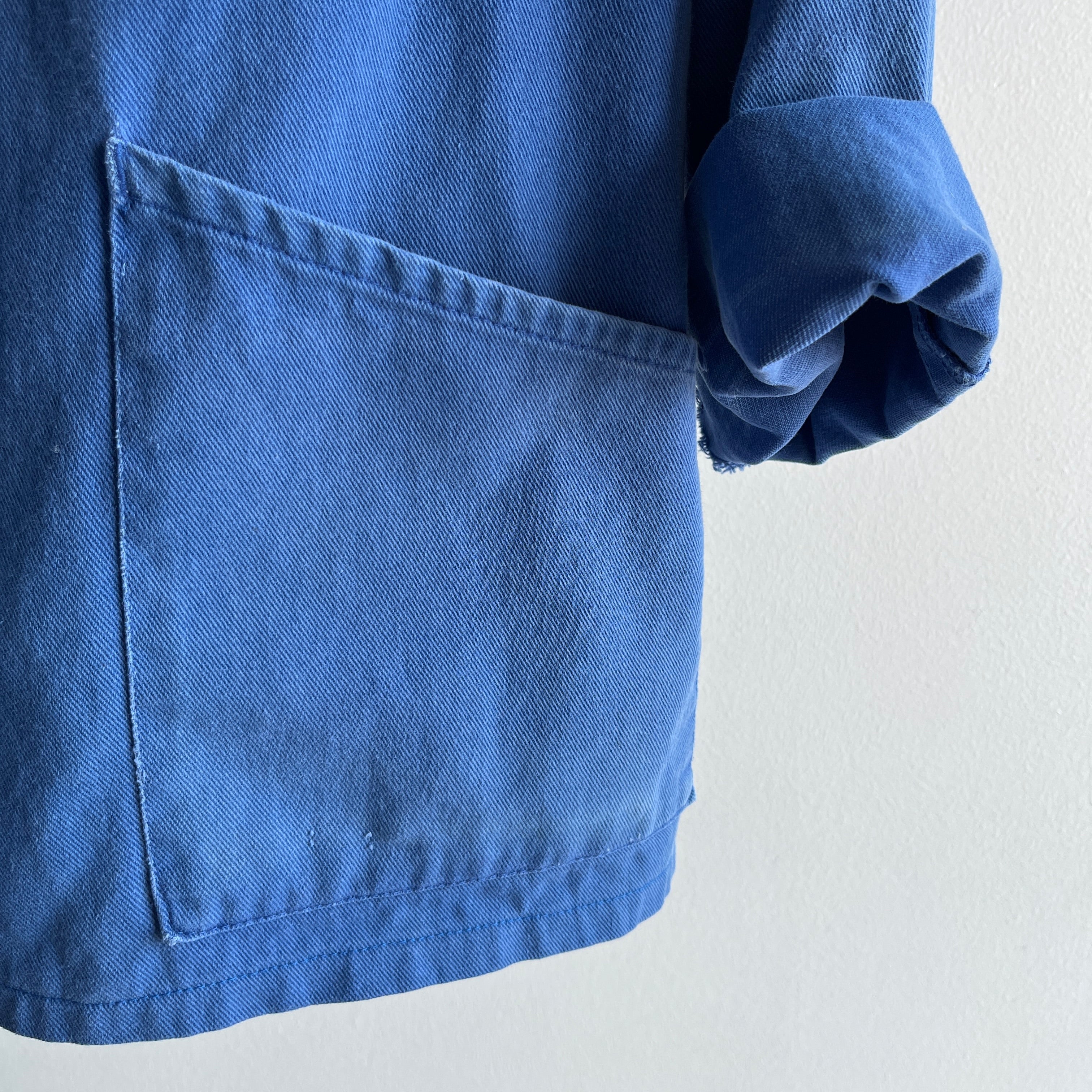 1970/80s French Blue Soft Cotton Chore Coat