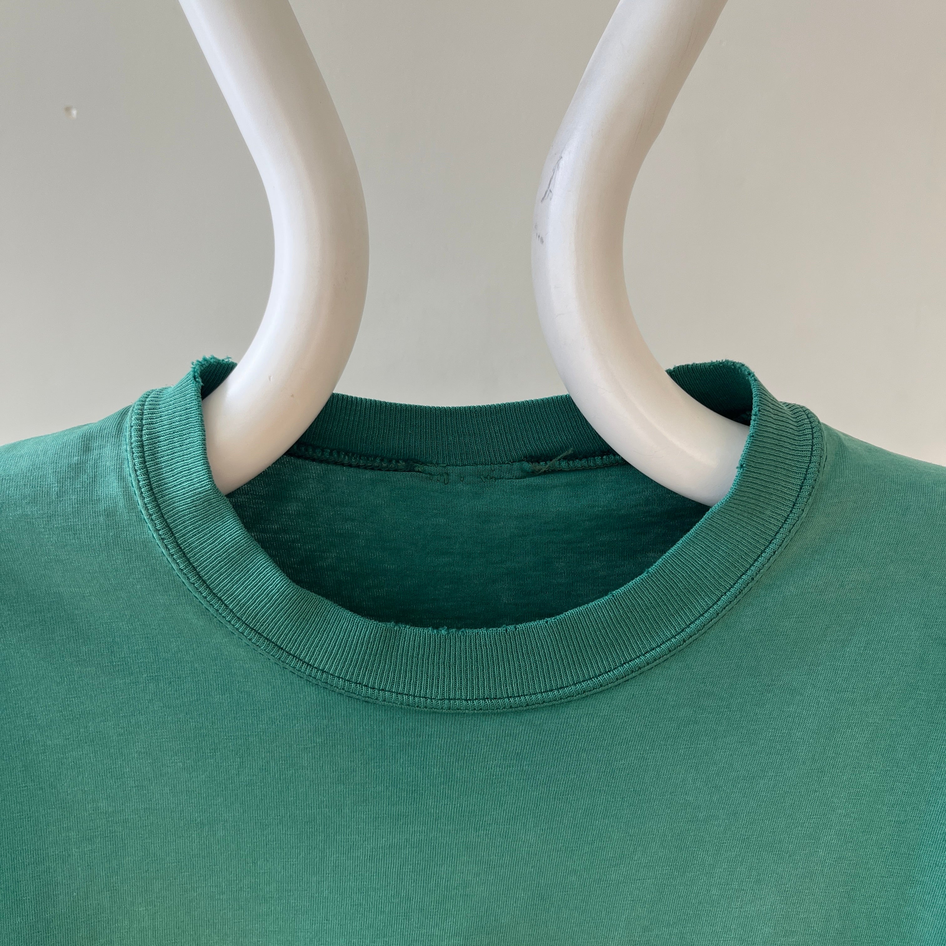 1980s/90s Faded Green Pocket T Shirt