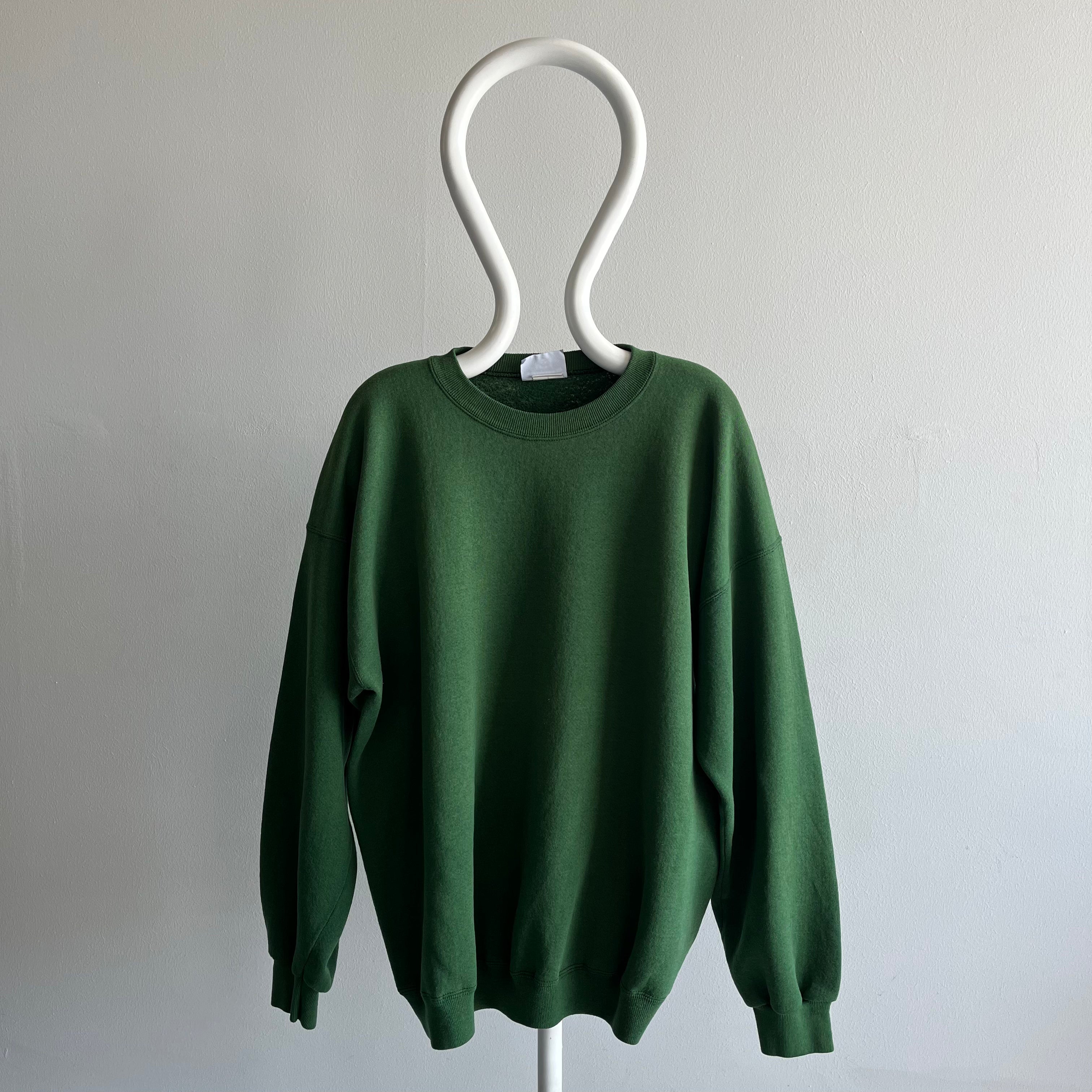 1980s Sun Faded To That Slightly Shiny Perfection Green Sweatshirt by Lee