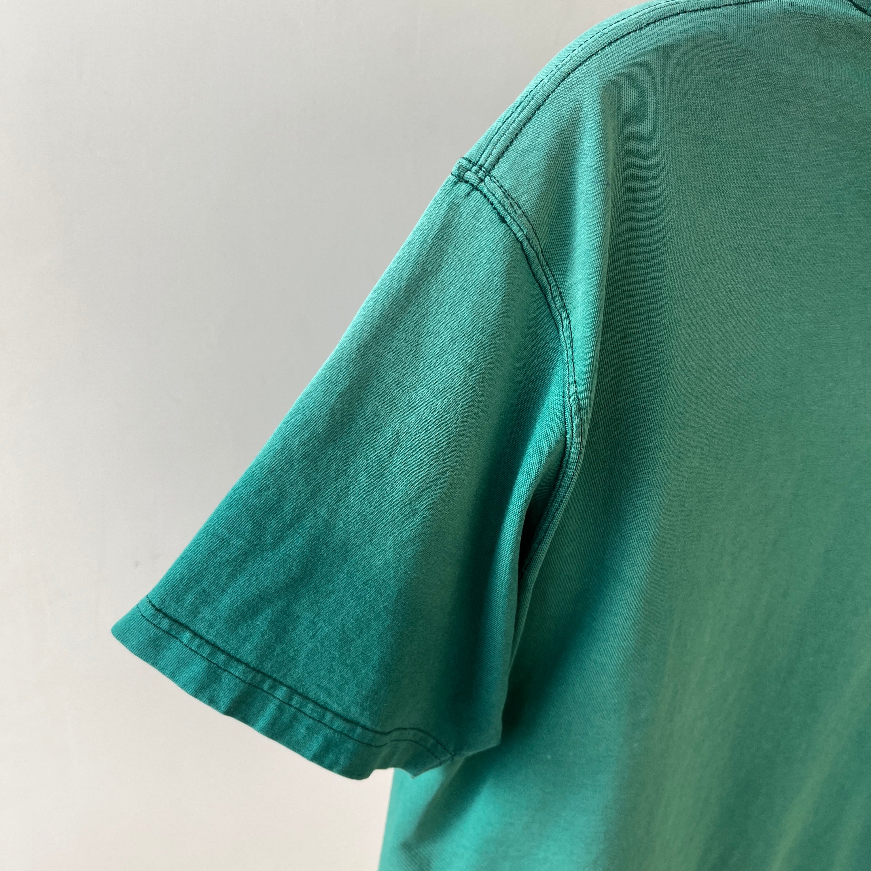 1980s/90s Faded Green Pocket T Shirt