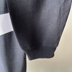 1980s Color Block Gray and Black Sweatshirt