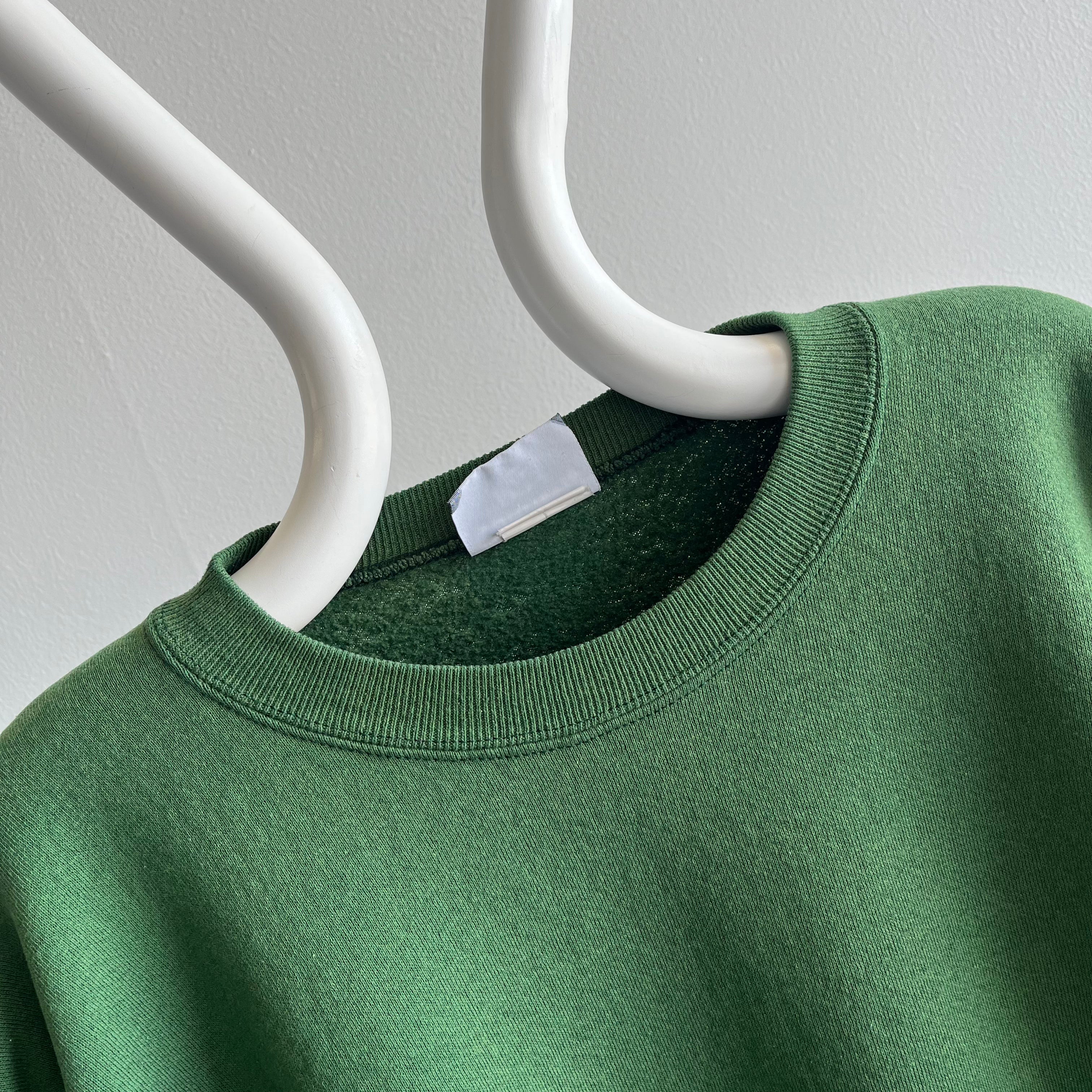 1980s Sun Faded To That Slightly Shiny Perfection Green Sweatshirt by Lee