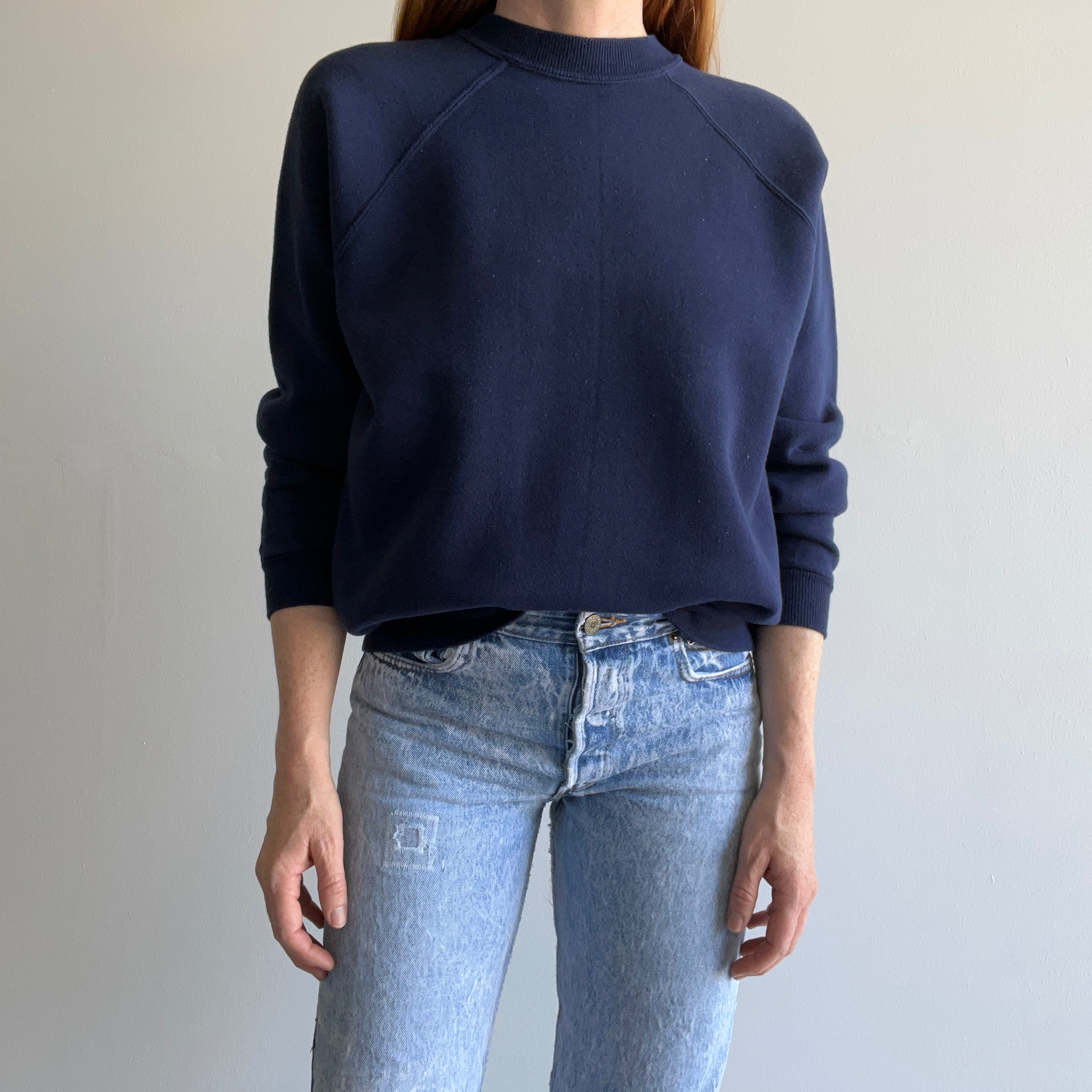 1990s Navy HHW Raglan Sweatshirt