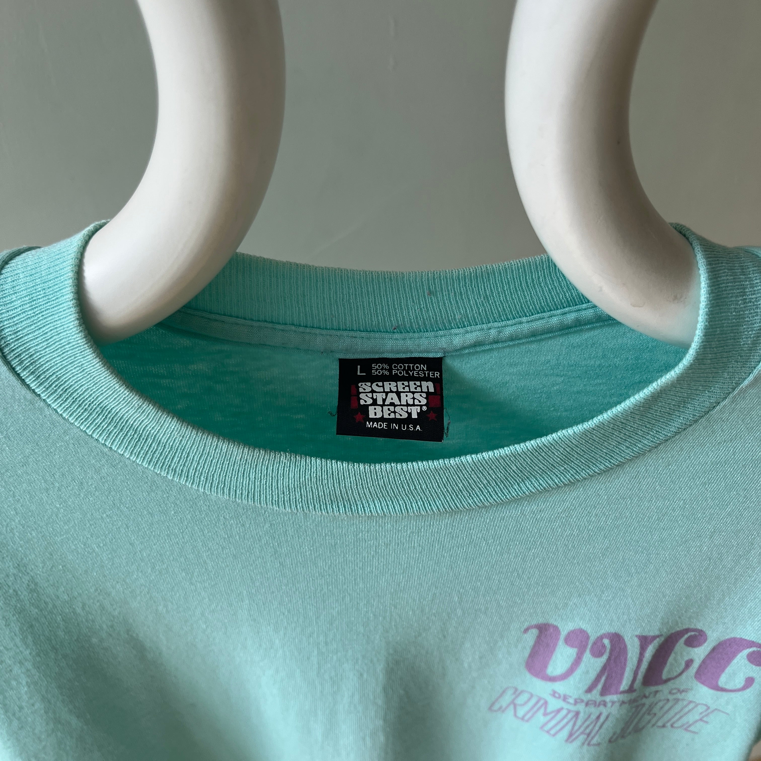 1980s/90s UNCC Department of Criminal Justice T Shirt