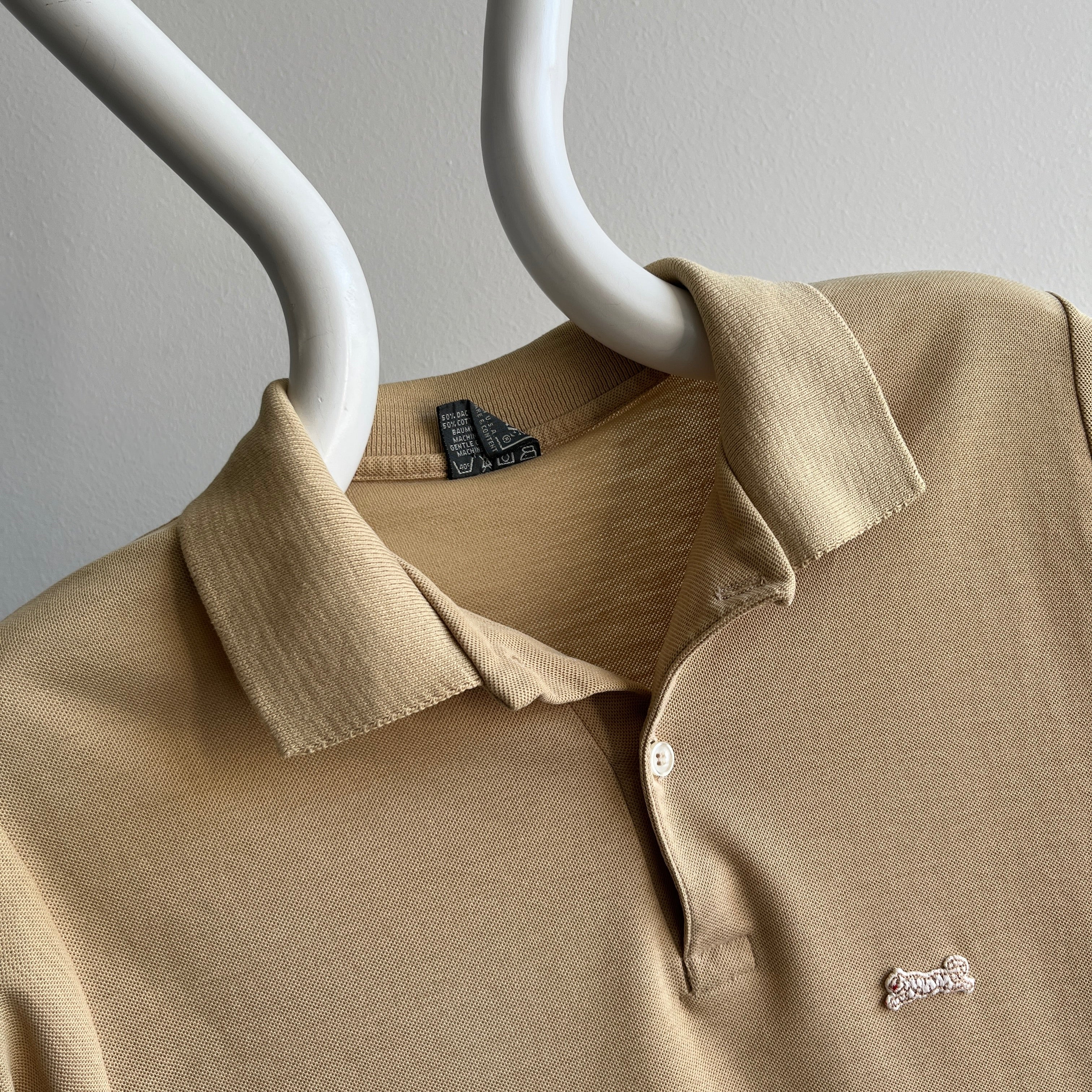 1980s Le Tigre Khaki Colored Polo Shirt