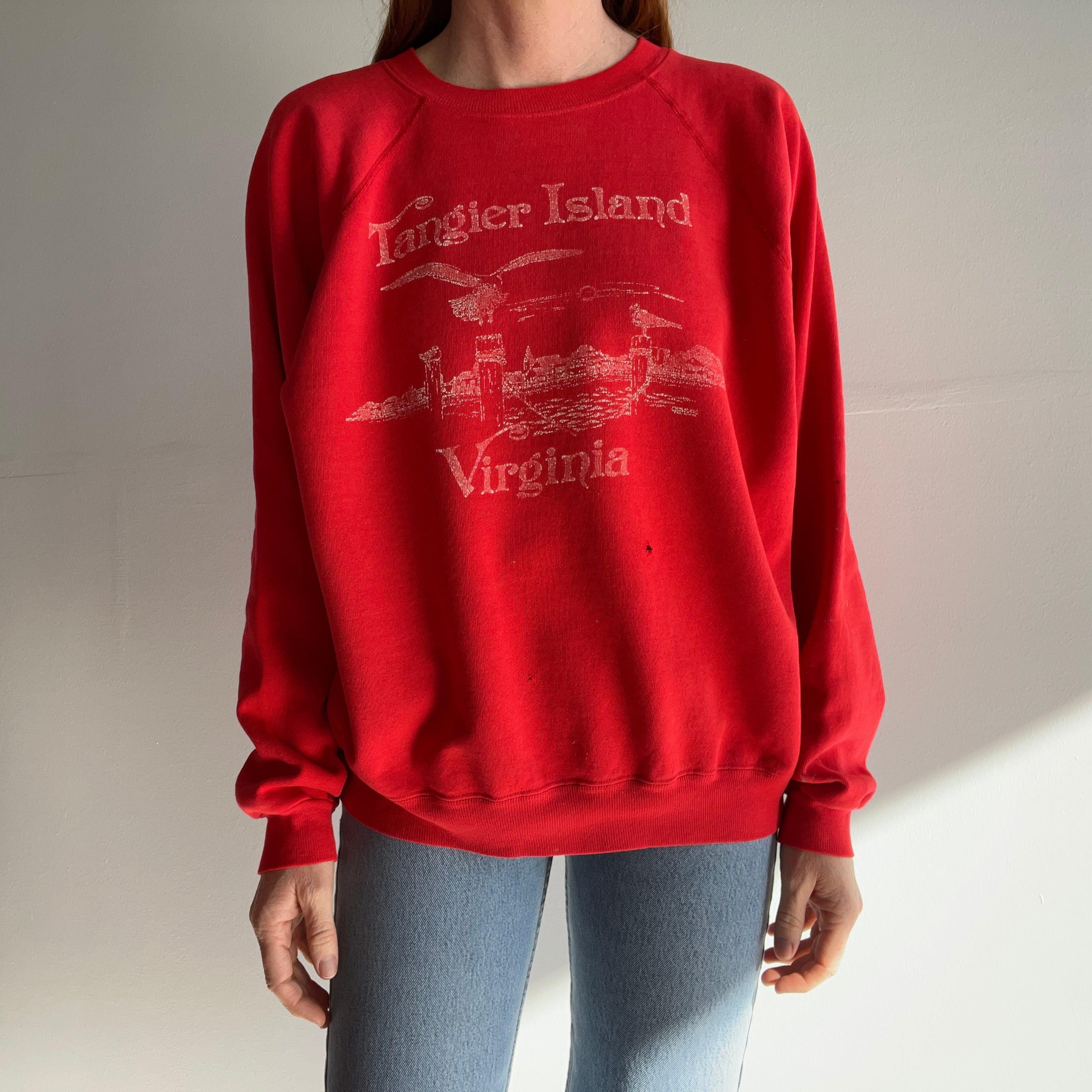 1980s Tangier Island, Virginia Worn Out Sweatshirt