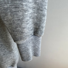 1980s Dreamy Blank Gray Sweatshirt Covered in Sleeve Stains