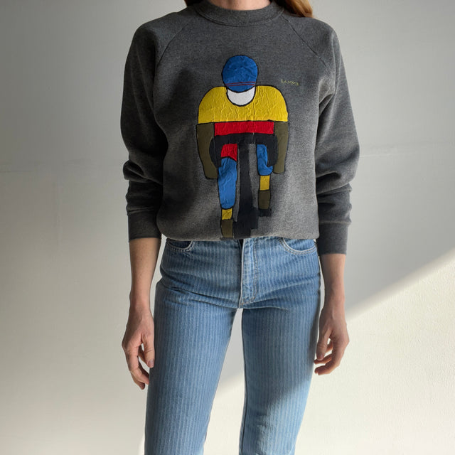 1980s "Sammy" DIY Bicyclist Sweatshirt - Awwwwww*