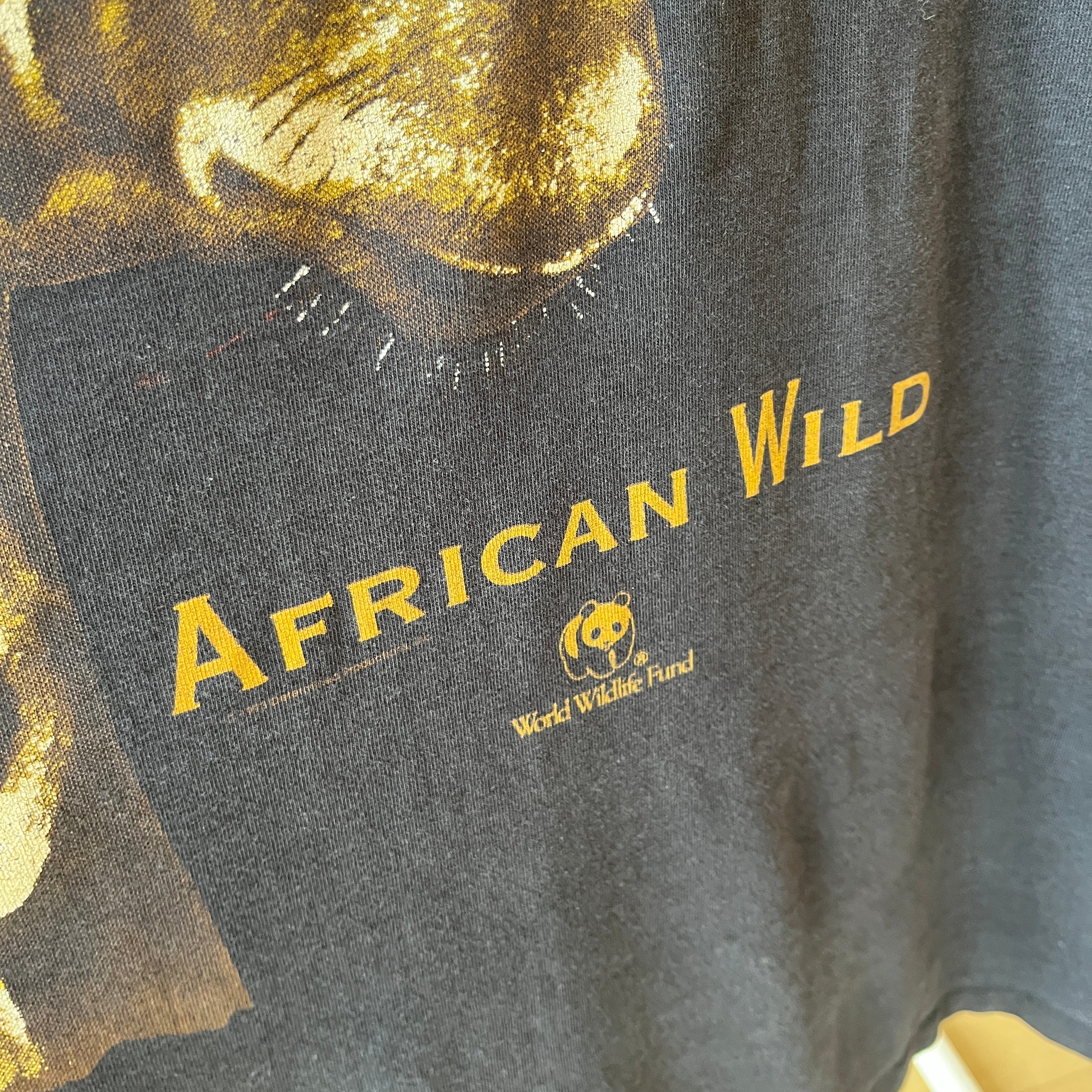 1993 (?) African Wilderness Giraffe Larger T-Shirt - World Wildlife Funds