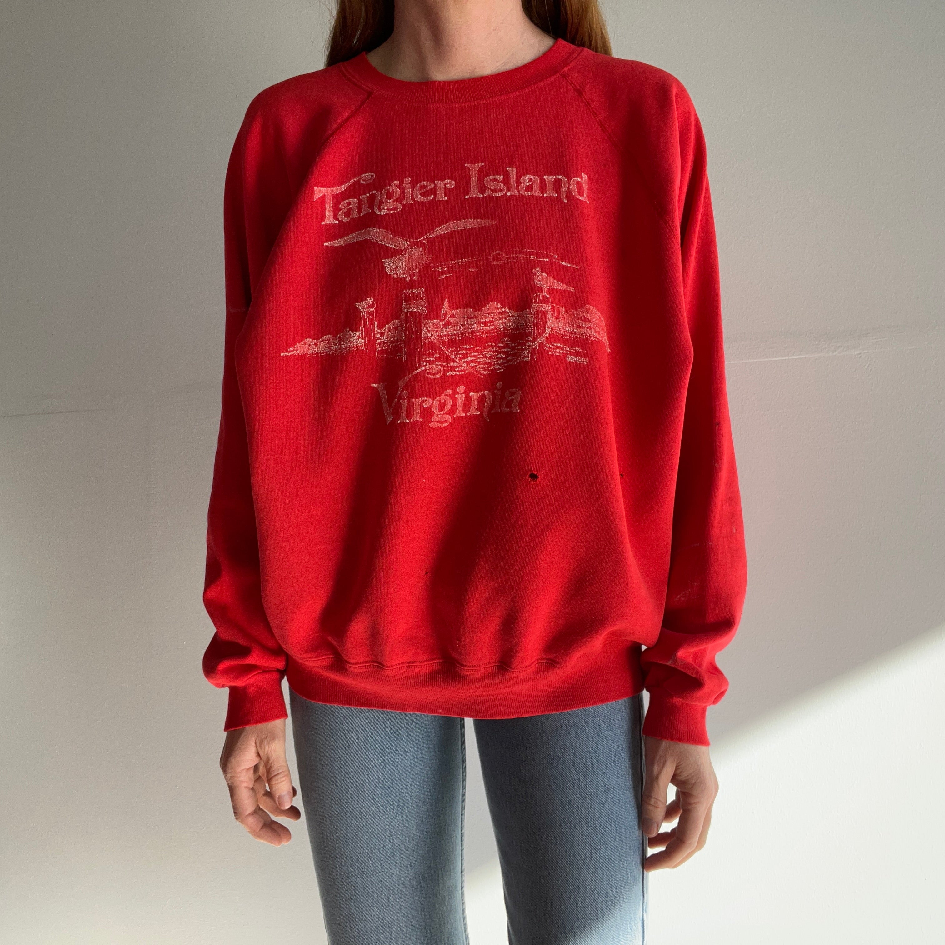 1980s Tangier Island, Virginia Worn Out Sweatshirt