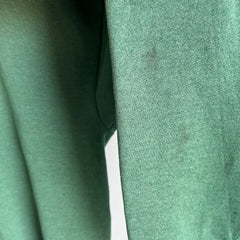 1980/90s USA Ultra Faded and Nicely Worn Green Zip Up Hoodie