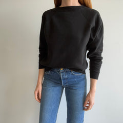 1970s Blank Black Sweatshirt in Great Shape!